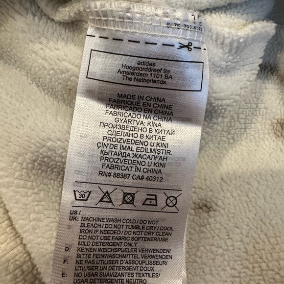 ADIDAS Beige Camouflage Fleece Hoodie Size MEDIUM - Picture 6 of 6